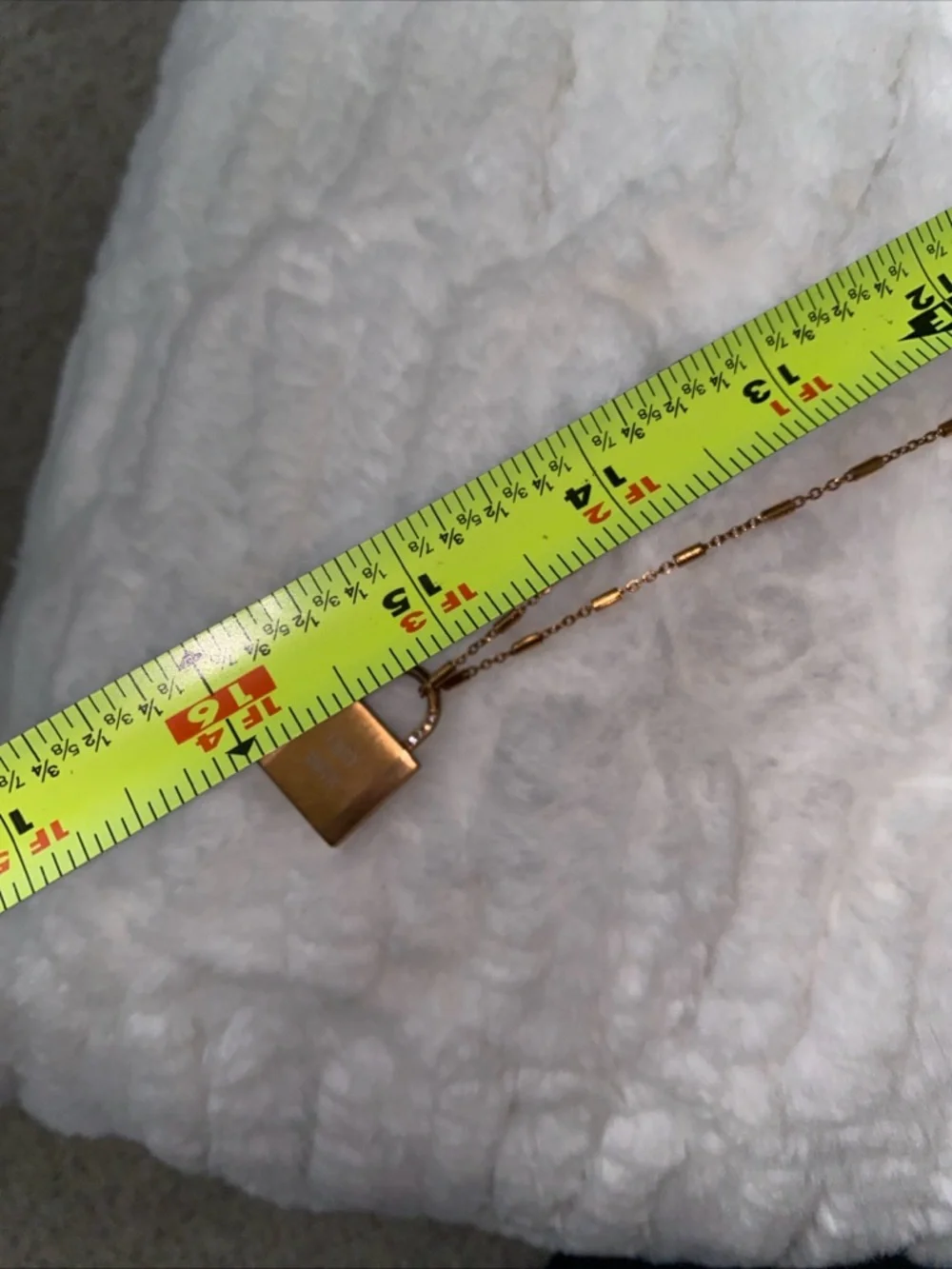 KEEP Collective Lost Boys Lock Pendant Long Necklace Rose‎ Gold Bronze Color